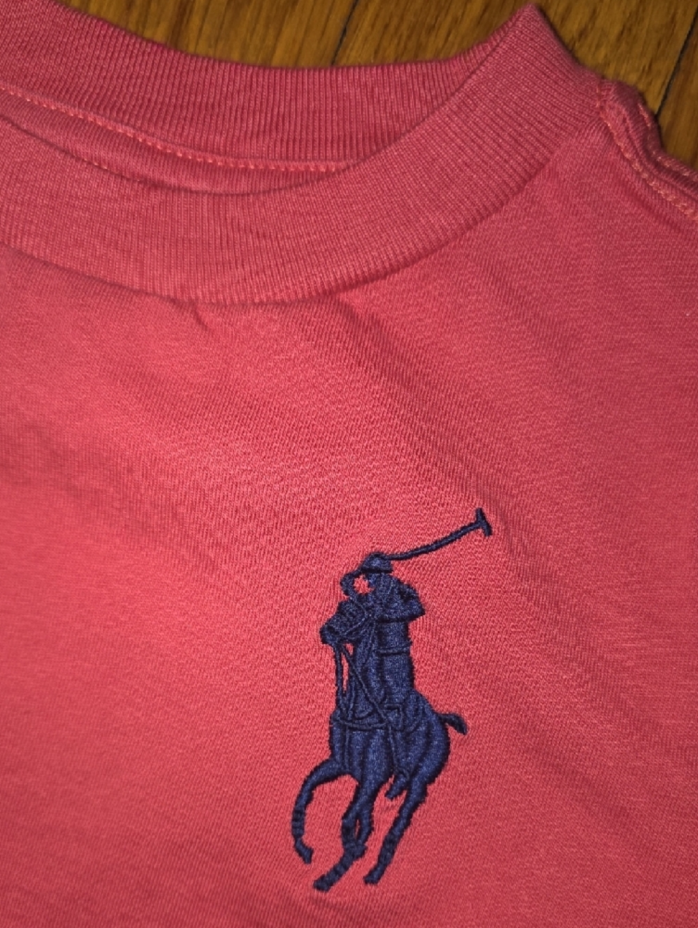Ralph Lauren Red Toddler Polo Player Tee with Navy Embroidery - Picture 3 of 6